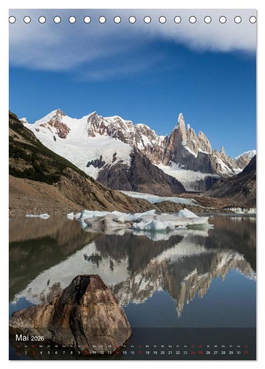 Produktbild: Magische Berge Patagoniens: Cerro Torre (Tischkalender 2026 DIN A5 hoch), CALVENDO Monatskalender