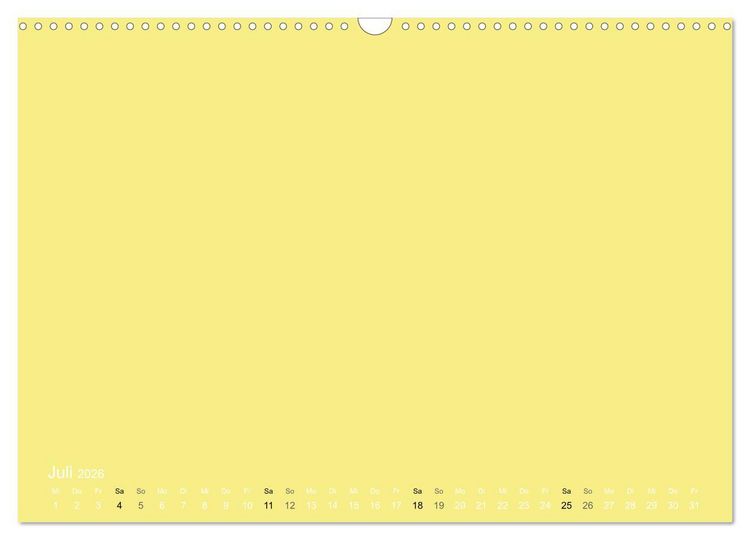 Produktbild: Bastelkalender - Gelb (Wandkalender 2026 DIN A3 quer), CALVENDO Monatskalender