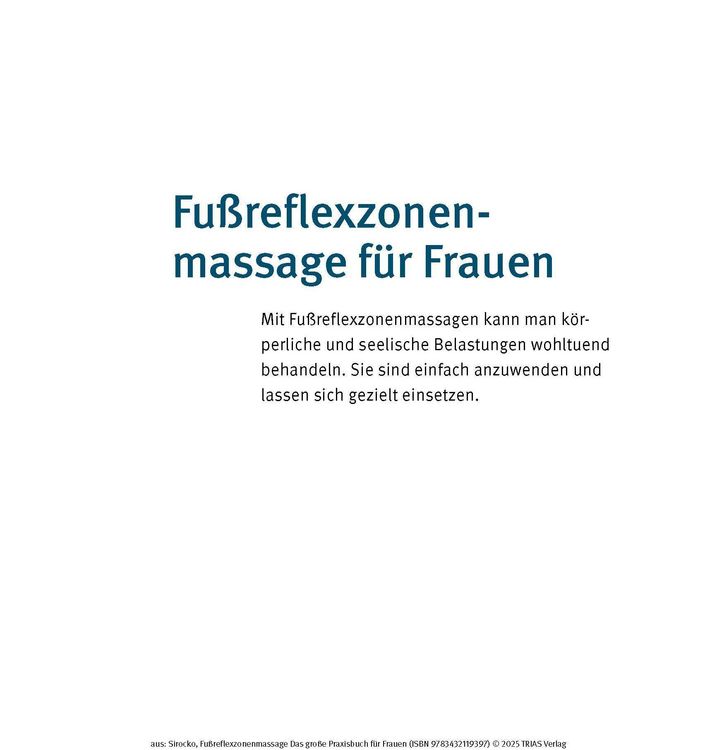 Produktbild: Fu&szlig;reflexzonenmassage - Das gro&szlig;e Praxisbuch f&uuml;r Frauen