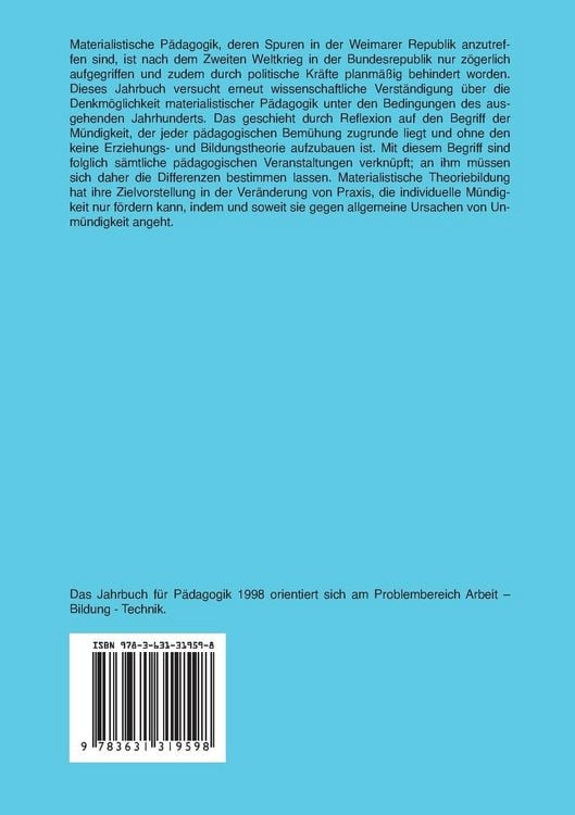 Produktbild: Jahrbuch f&uuml;r P&auml;dagogik 1997