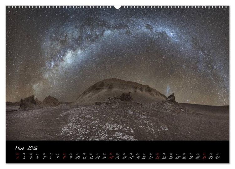 Produktbild: Faszination Milchstra&szlig;e - eine Reise zu den Nachtlandschaften unserer Erde (Wandkalender 2026 DIN A2 quer), CALVENDO Monatskalender