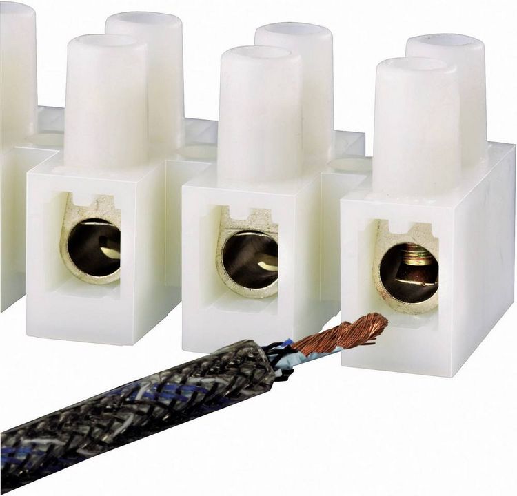Produktbild: TRU Components L&uuml;sterklemme flexibel: 4-10mm&sup2; starr: 4-10mm&sup2; Polzahl: 12 Wei&szlig; 1St.