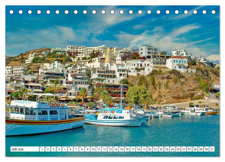 Produktbild: Idyllische H&auml;fen auf Kreta (Tischkalender 2026 DIN A5 quer), CALVENDO Monatskalender