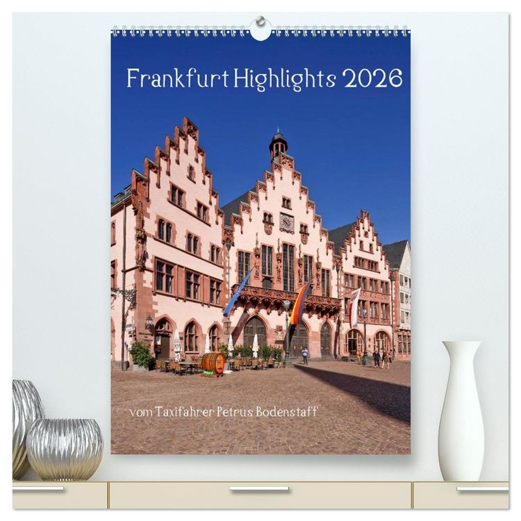 Produktbild: Frankfurt Highlights (hochwertiger Premium Wandkalender 2026 DIN A2 hoch), Kunstdruck in Hochglanz