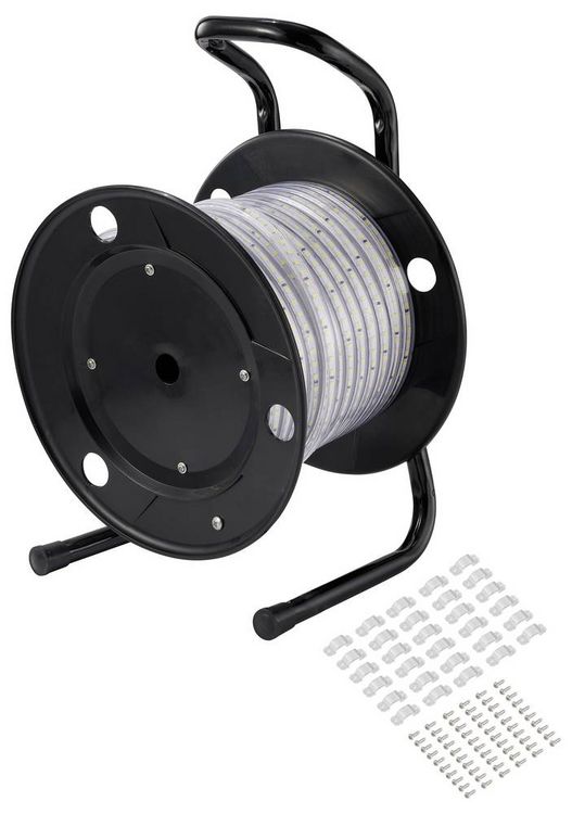 Produktbild: Sygonix SY-6700426 LED-Streifen mit Stecker 230 V/AC 25m Kaltwei&szlig; 1St.