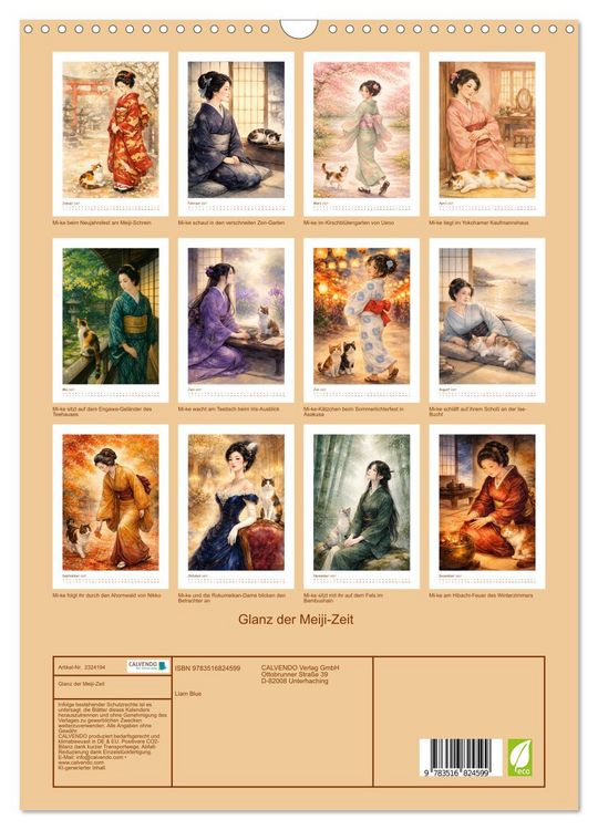 Produktbild: Glanz der Meiji-Zeit (Wandkalender 2027 DIN A3 hoch), CALVENDO Monatskalender