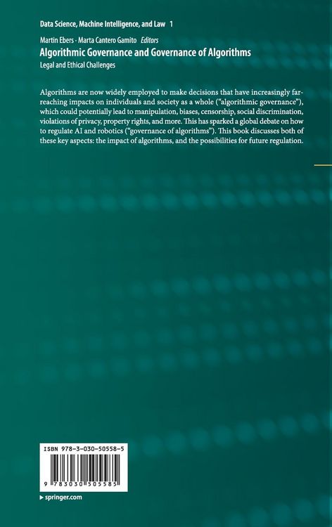 Produktbild: Algorithmic Governance and Governance of Algorithms