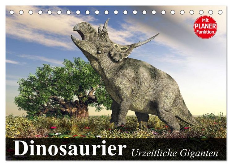 Produktbild: Dinosaurier. Urzeitliche Giganten (Tischkalender 2026 DIN A5 quer), CALVENDO Monatskalender