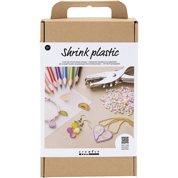 Produktbild: Creativ Company DIY Sets Plastikschrumpffolie Kreativ Mix Plastikschrumpfplatten, Schmuck, Kreativ Box