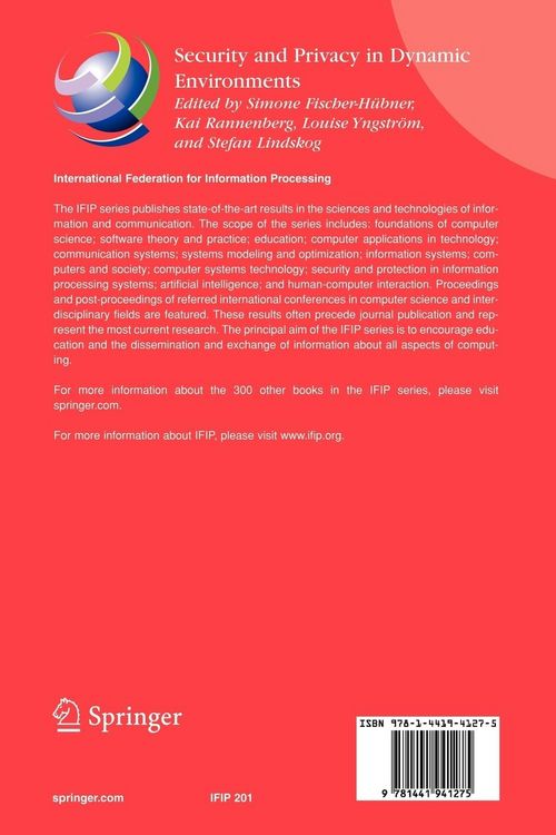 Produktbild: Security and Privacy in Dynamic Environments