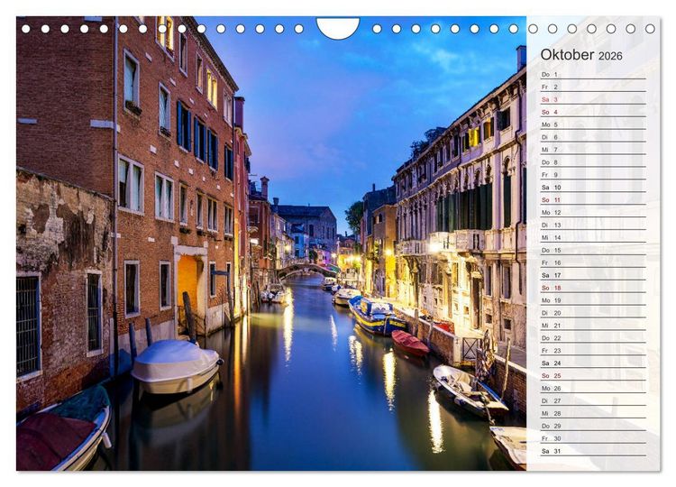 Produktbild: Venedig - Stille Momente (Wandkalender 2026 DIN A4 quer), CALVENDO Monatskalender