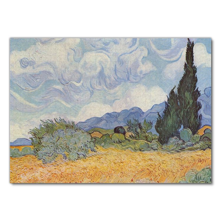 Produktbild: Lais Puzzle Vincent Willem van Gogh - Getreidefeld mit Zypressen 1000 Teile