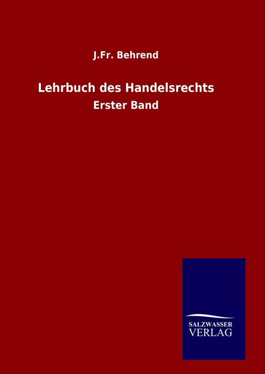 Produktbild: Lehrbuch des Handelsrechts