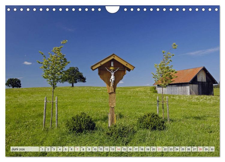 Produktbild: Das Blaue Land - Himmel, Seen und Berge im bayerischen Voralpenland (Wandkalender 2026 DIN A4 quer), CALVENDO Monatskalender
