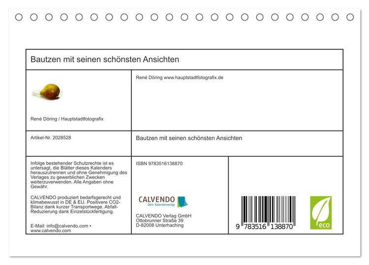 Produktbild: Bautzen mit seinen sch&ouml;nsten Ansichten (Tischkalender 2026 DIN A5 quer), CALVENDO Monatskalender