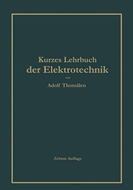 Produktbild: Kurzes Lehrbuch der Elektrotechnik