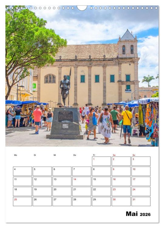 Produktbild: Salvador de Bahia - wundersch&ouml;nes Reiseziel (Wandkalender 2026 DIN A3 hoch), CALVENDO Monatskalender