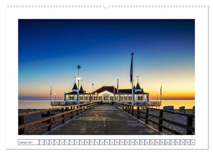 Produktbild: Die Ostsee von Ahlbeck nach Heringsdorf (Wandkalender 2027 DIN A2 quer), CALVENDO Monatskalender