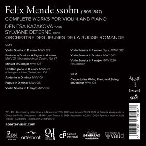 Produktbild: Mendelssohn: Complete Works for Violin and Piano