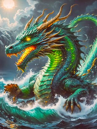 Produktbild: CALVENDO Puzzle Ryujin, der Drachengott des Meeres | 1000 Teile Lege-Gr&ouml;&szlig;e 64x48cm Foto-Puzzle f&uuml;r gl&uuml;ckliche Stunden