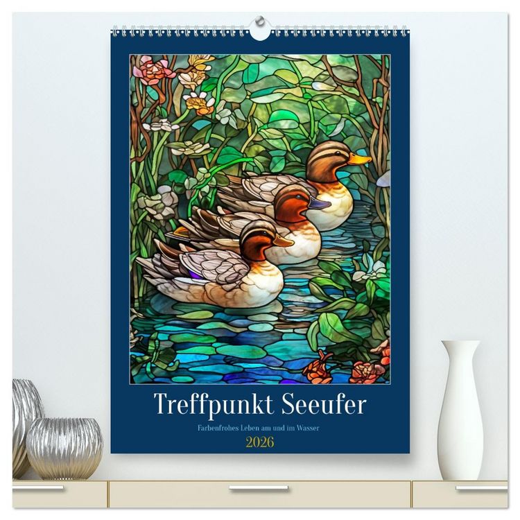 Produktbild: Treffpunkt Seeufer (hochwertiger Premium Wandkalender 2026 DIN A2 hoch), Kunstdruck in Hochglanz