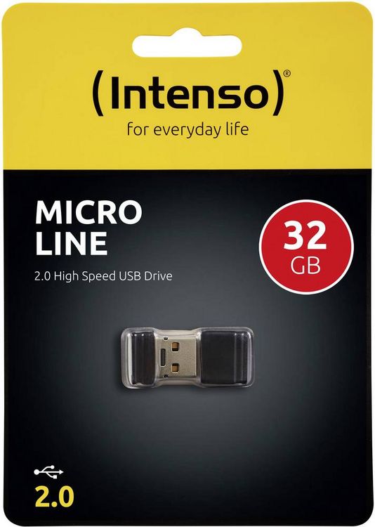 Produktbild: Intenso Micro Line USB-Stick 32 GB Schwarz 3500480 USB-A (USB 2.0)