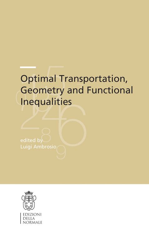 Produktbild: Optimal Transportation, Geometry and Functional Inequalities