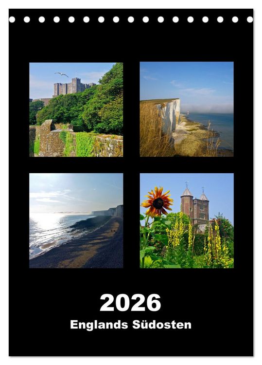 Produktbild: Englands S&uuml;dosten 2026 (Tischkalender 2026 DIN A5 hoch), CALVENDO Monatskalender
