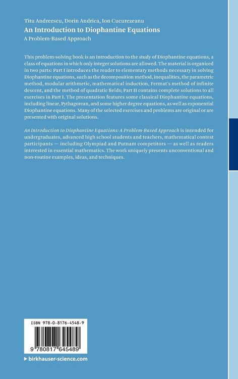 Produktbild: An Introduction to Diophantine Equations