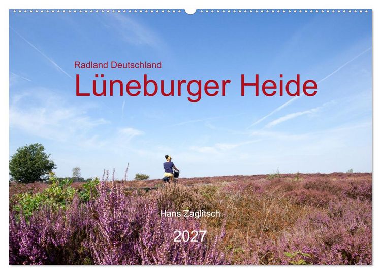 Produktbild: Radland Deutschland - L&uuml;neburger Heide (Wandkalender 2027 DIN A2 quer), CALVENDO Monatskalender