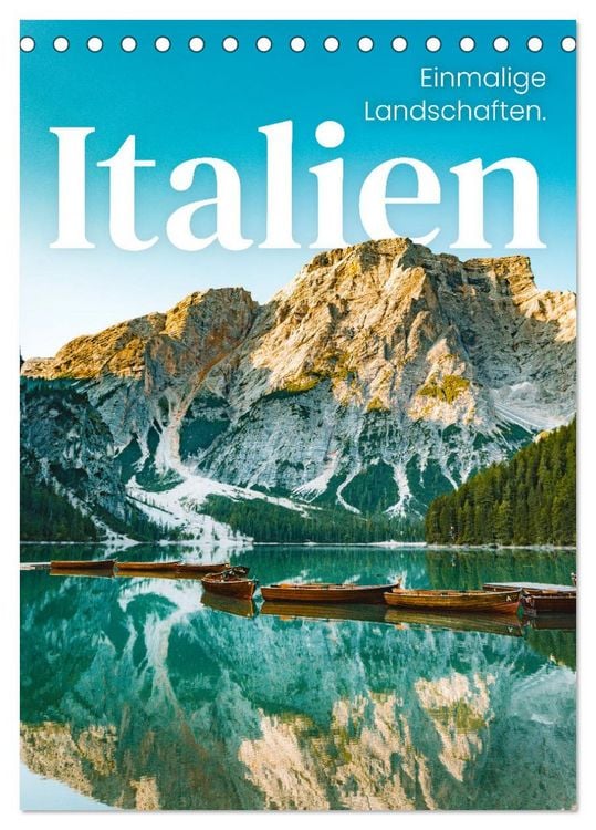 Produktbild: Italien - Einmalige Landschaften. (Tischkalender 2026 DIN A5 hoch), CALVENDO Monatskalender