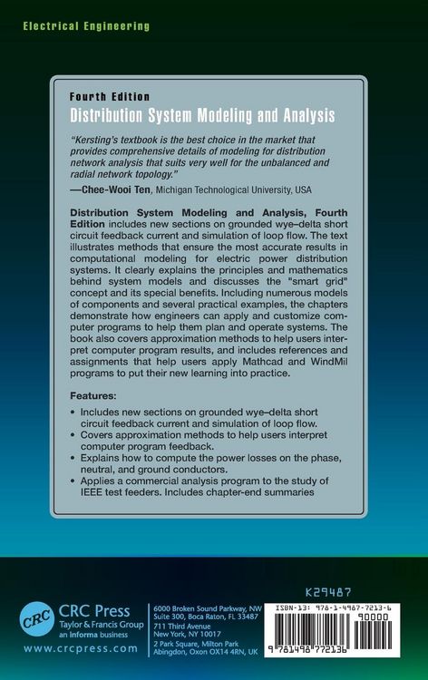 Produktbild: Distribution System Modeling and Analysis