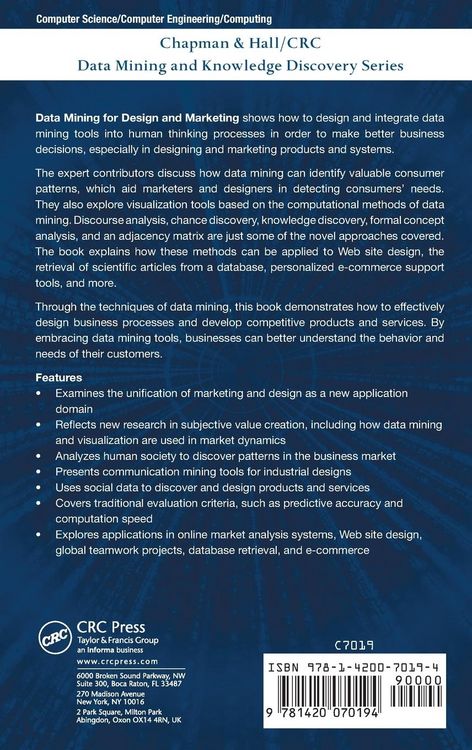 Produktbild: Data Mining for Design and Marketing