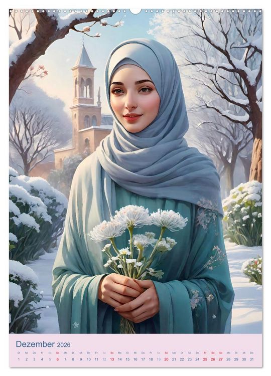 Produktbild: Stolze Muslima (hochwertiger Premium Wandkalender 2026 DIN A2 hoch), Kunstdruck in Hochglanz