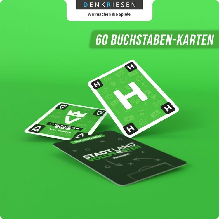 Produktbild: DENKRIESEN - STADT LAND VOLLPFOSTEN&reg; - Das Kartenspiel &ndash; FU&szlig;BALL EDITION - "Heimspiel."