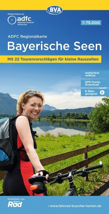 Produktbild: BVA ADFC Regionalkarte Bayerische Seen 1:75.000