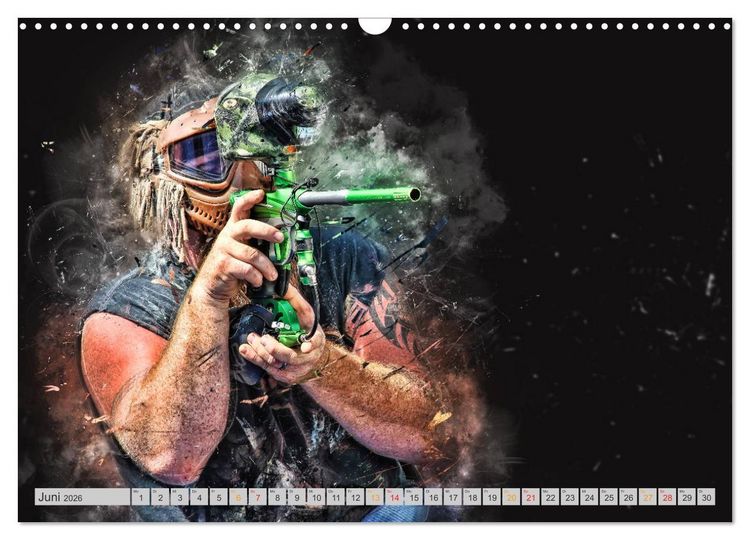 Produktbild: Paintball - extrem cool (Wandkalender 2026 DIN A3 quer), CALVENDO Monatskalender