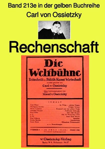 Produktbild: gelbe Buchreihe / Rechenschaft &ndash; Band 213e in der gelben Buchreihe &ndash; bei J&uuml;rgen Ruszkowski