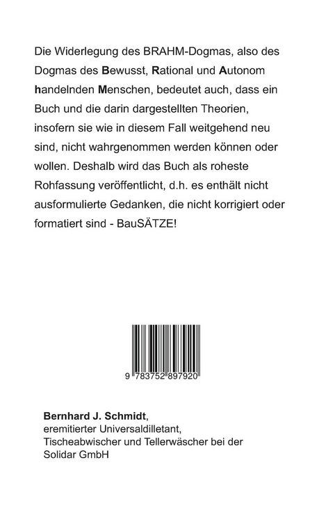 Produktbild: BauS&Auml;TZE: Das BRAHM-Dogma und seine Widerlegung