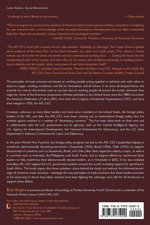 Produktbild: AFL-CIO's Secret War against Developing Country Workers