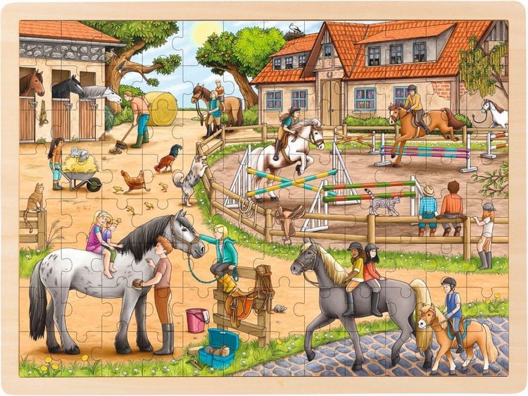 Produktbild: Einlegepuzzle Reiterhof