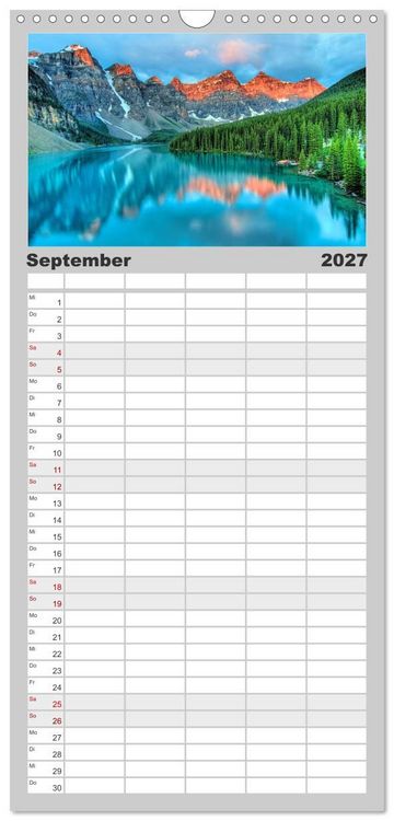 Produktbild: Familienplaner 2027 - Magische Wunderwelten der Natur mit 5 Spalten (Wandkalender, 21 x 45 cm) CALVENDO