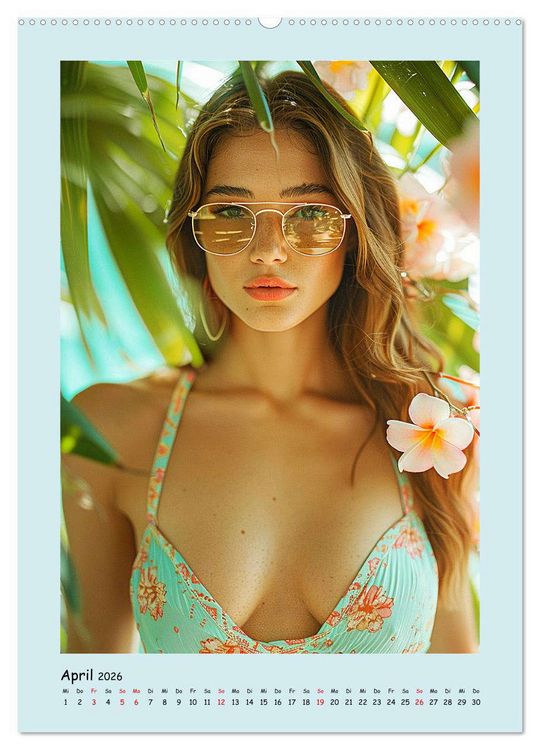 Produktbild: Sommer-Traum. Sch&ouml;ne M&auml;dchen am Meer (hochwertiger Premium Wandkalender 2026 DIN A2 hoch), Kunstdruck in Hochglanz