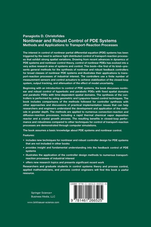 Produktbild: Nonlinear and Robust Control of PDE Systems