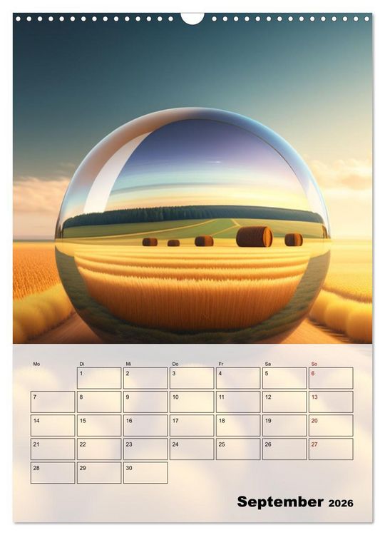 Produktbild: Gespiegelte Landschaft (Wandkalender 2026 DIN A3 hoch), CALVENDO Monatskalender