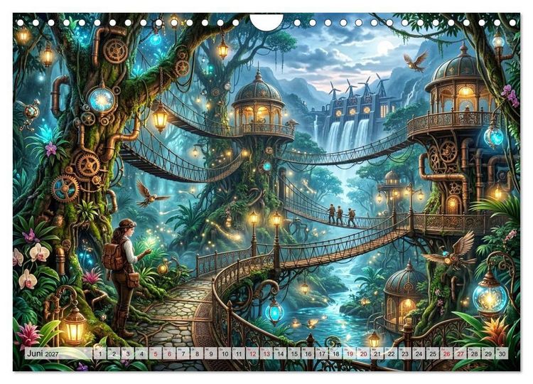 Produktbild: Steampunkwelten - Das Herz der Zeit (Wandkalender 2027 DIN A4 quer), CALVENDO Monatskalender