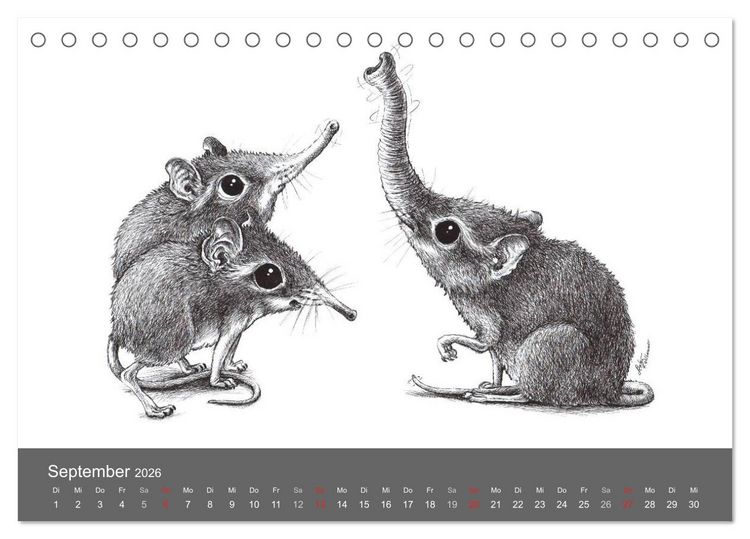 Produktbild: TIERONISCH (Tischkalender 2026 DIN A5 quer), CALVENDO Monatskalender