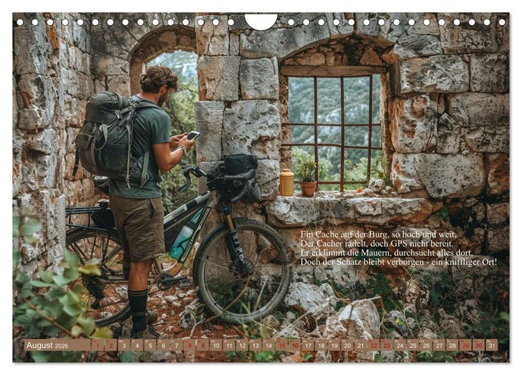 Produktbild: Geocaching Poesie (Wandkalender 2026 DIN A4 quer), CALVENDO Monatskalender