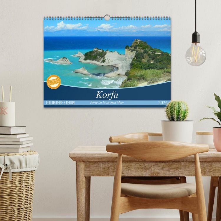 Produktbild: Korfu, Perle im Ionischen Meer (Wandkalender 2026 DIN A3 quer), CALVENDO Monatskalender
