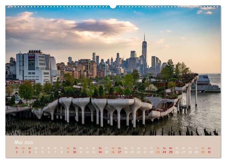 Produktbild: City Lights &ndash; New York im Fokus (Wandkalender 2026 DIN A2 quer), CALVENDO Monatskalender